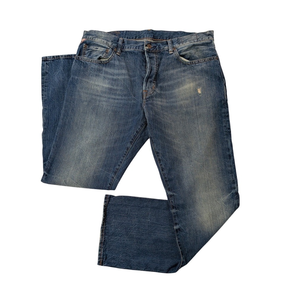 Denim‎ & Supply Ralph Lauren Bootcut Jeans Mens 36x31 Distressed Cotton Blue